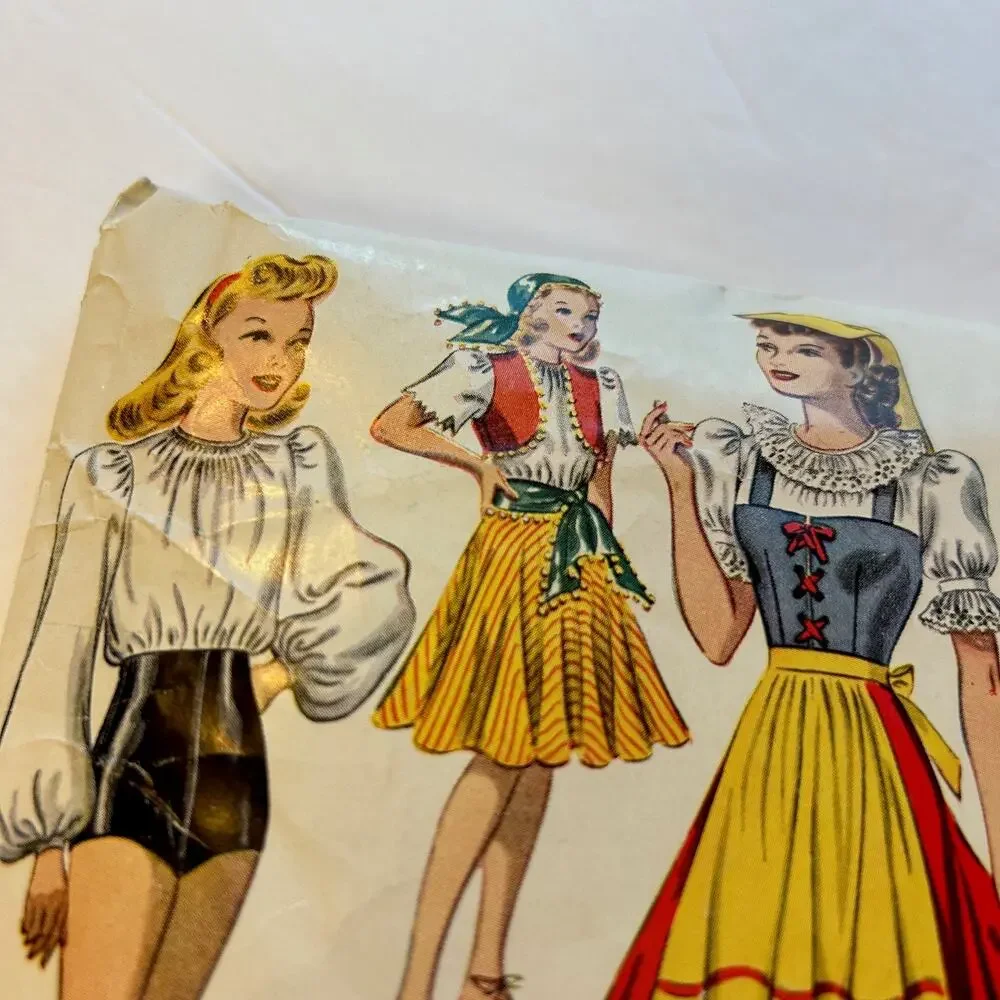 McCall Vintage 1940's‎ Pattern #792 Misses/Girls Dance Costumes Size 8
